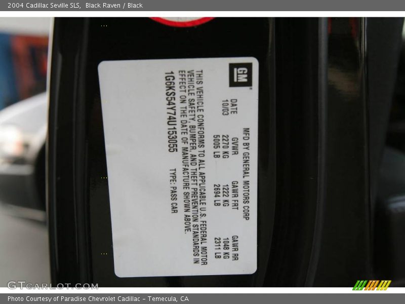 Black Raven / Black 2004 Cadillac Seville SLS