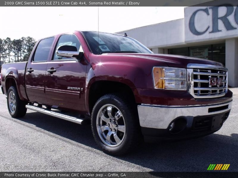 Sonoma Red Metallic / Ebony 2009 GMC Sierra 1500 SLE Z71 Crew Cab 4x4