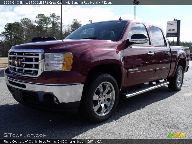 Sonoma Red Metallic / Ebony 2009 GMC Sierra 1500 SLE Z71 Crew Cab 4x4