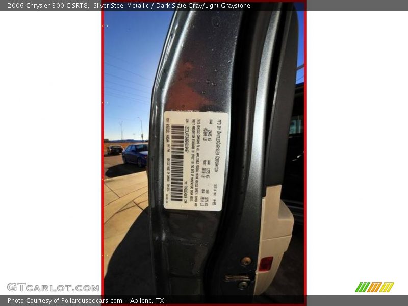 Silver Steel Metallic / Dark Slate Gray/Light Graystone 2006 Chrysler 300 C SRT8