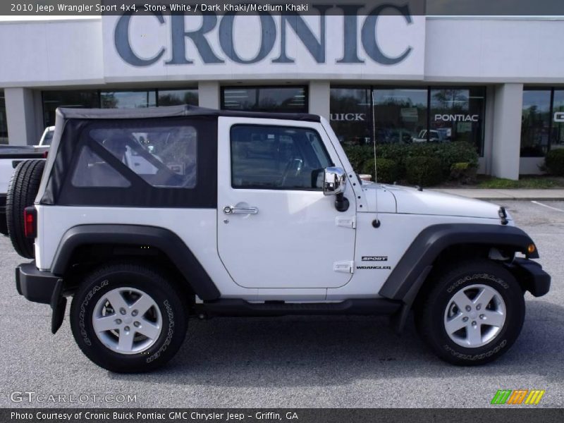 Stone White / Dark Khaki/Medium Khaki 2010 Jeep Wrangler Sport 4x4