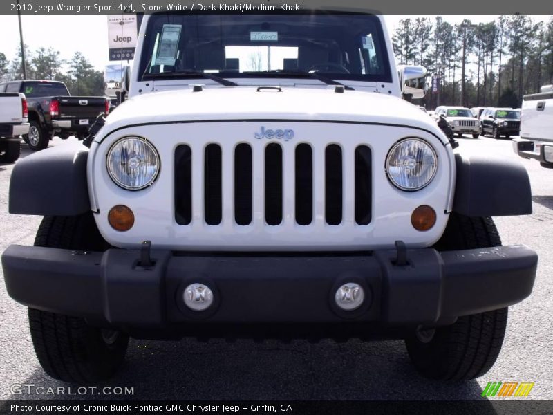 Stone White / Dark Khaki/Medium Khaki 2010 Jeep Wrangler Sport 4x4