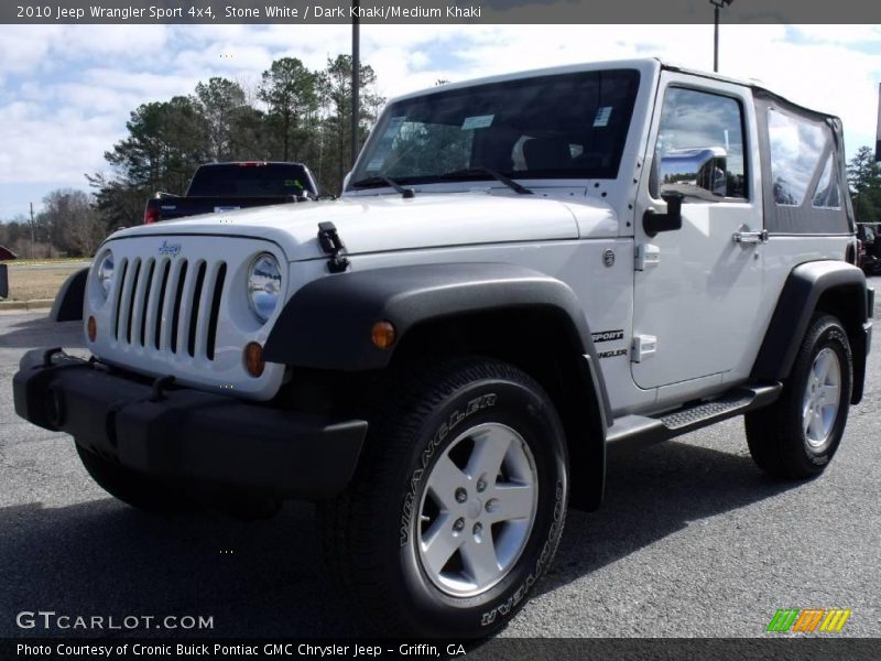 Stone White / Dark Khaki/Medium Khaki 2010 Jeep Wrangler Sport 4x4