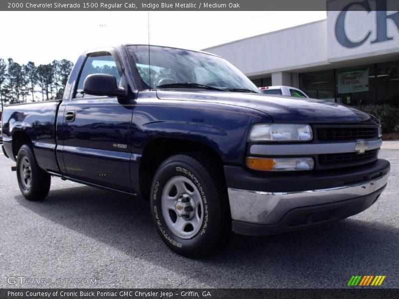 Indigo Blue Metallic / Medium Oak 2000 Chevrolet Silverado 1500 Regular Cab