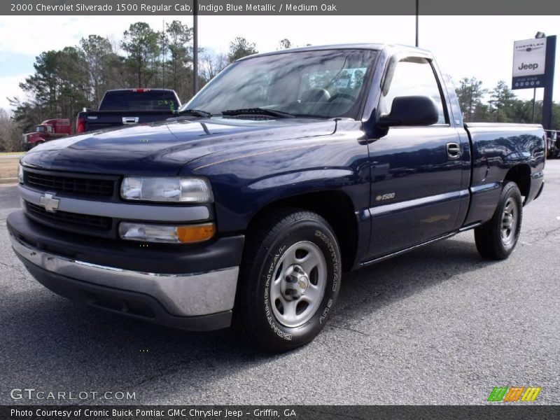 Indigo Blue Metallic / Medium Oak 2000 Chevrolet Silverado 1500 Regular Cab