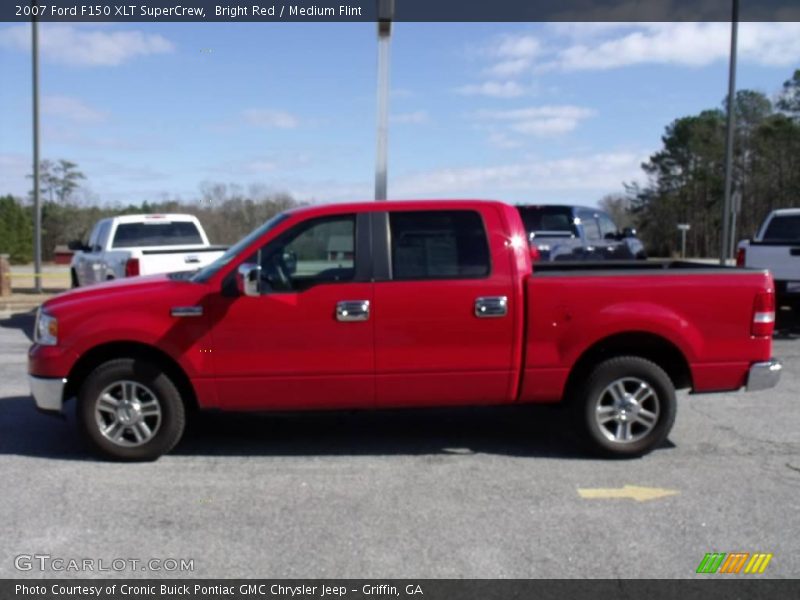 Bright Red / Medium Flint 2007 Ford F150 XLT SuperCrew