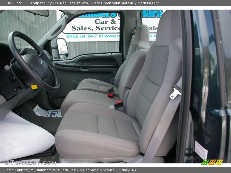 Dark Green Satin Metallic / Medium Flint 2005 Ford F250 Super Duty XLT Regular Cab 4x4