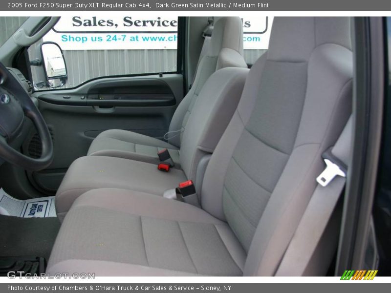 Dark Green Satin Metallic / Medium Flint 2005 Ford F250 Super Duty XLT Regular Cab 4x4