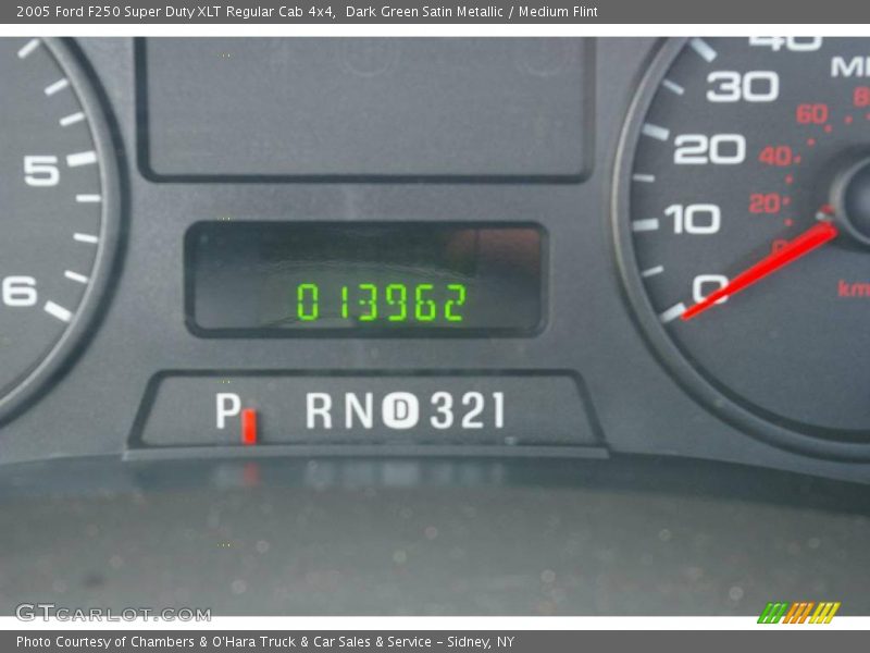 Dark Green Satin Metallic / Medium Flint 2005 Ford F250 Super Duty XLT Regular Cab 4x4