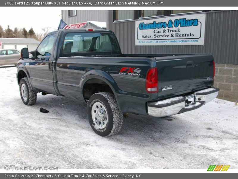 Dark Green Satin Metallic / Medium Flint 2005 Ford F250 Super Duty XLT Regular Cab 4x4