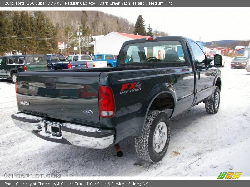 Dark Green Satin Metallic / Medium Flint 2005 Ford F250 Super Duty XLT Regular Cab 4x4