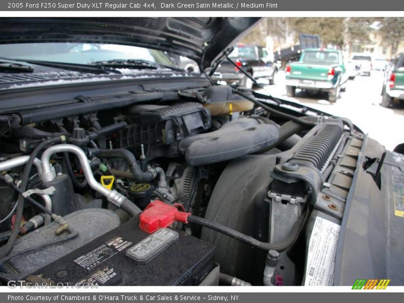 Dark Green Satin Metallic / Medium Flint 2005 Ford F250 Super Duty XLT Regular Cab 4x4