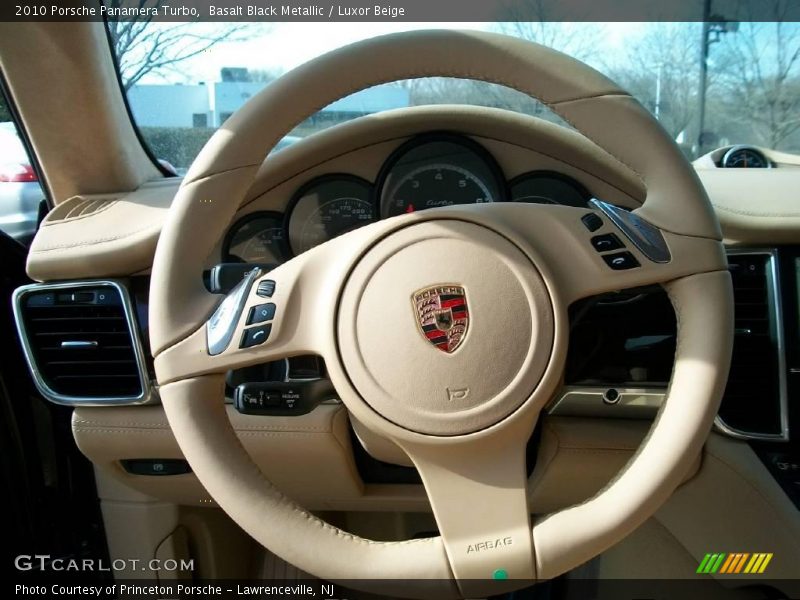 Basalt Black Metallic / Luxor Beige 2010 Porsche Panamera Turbo