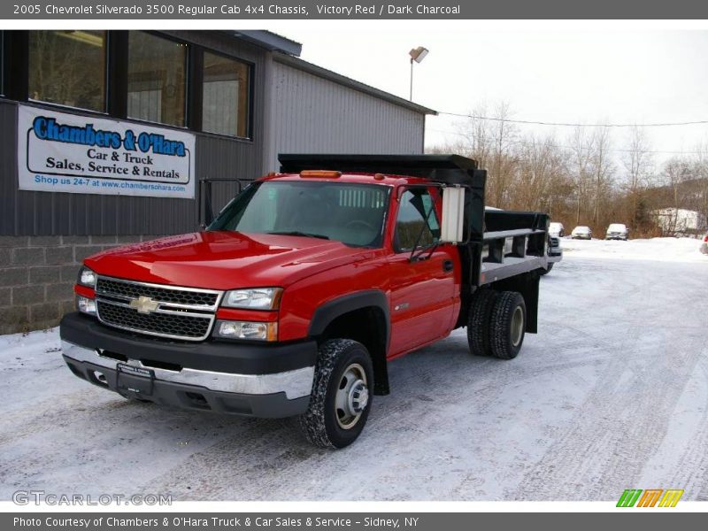 Victory Red / Dark Charcoal 2005 Chevrolet Silverado 3500 Regular Cab 4x4 Chassis