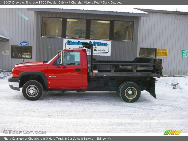 Victory Red / Dark Charcoal 2005 Chevrolet Silverado 3500 Regular Cab 4x4 Chassis