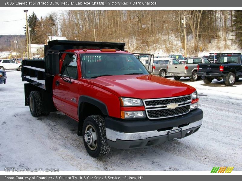 Victory Red / Dark Charcoal 2005 Chevrolet Silverado 3500 Regular Cab 4x4 Chassis