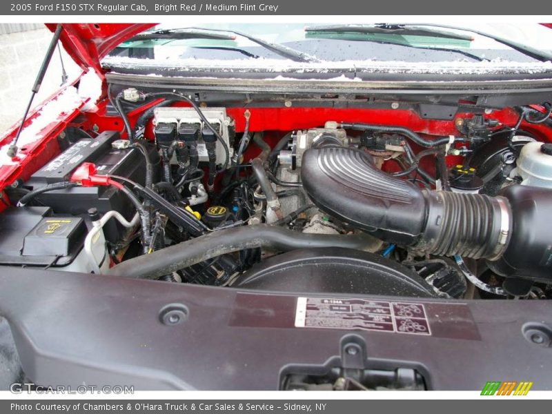 Bright Red / Medium Flint Grey 2005 Ford F150 STX Regular Cab