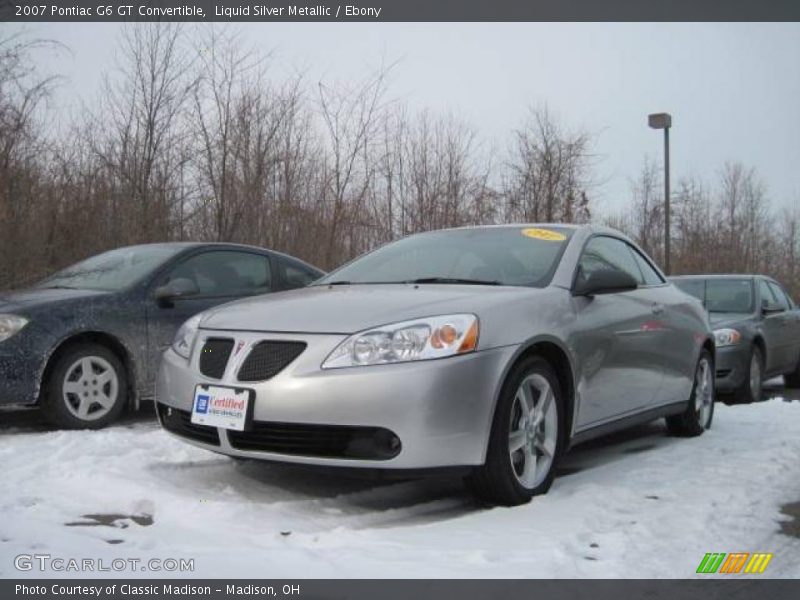 Liquid Silver Metallic / Ebony 2007 Pontiac G6 GT Convertible