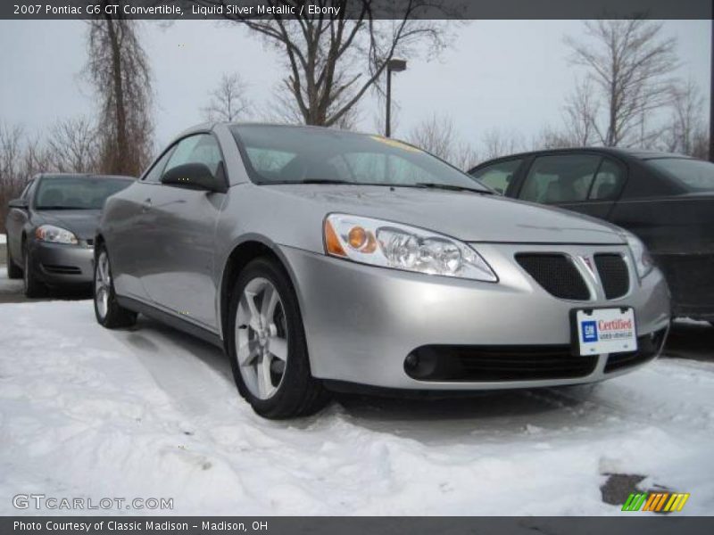 Liquid Silver Metallic / Ebony 2007 Pontiac G6 GT Convertible