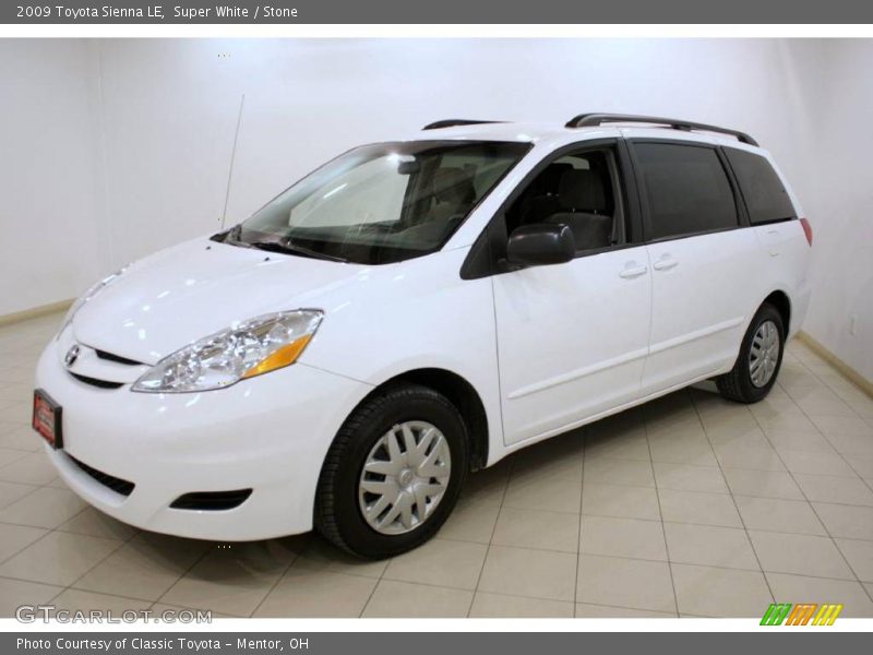 Super White / Stone 2009 Toyota Sienna LE