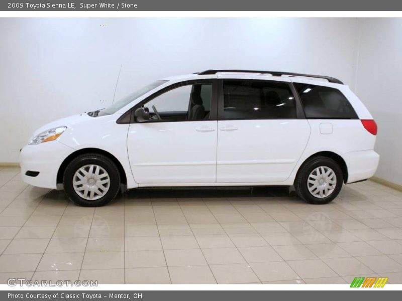 Super White / Stone 2009 Toyota Sienna LE