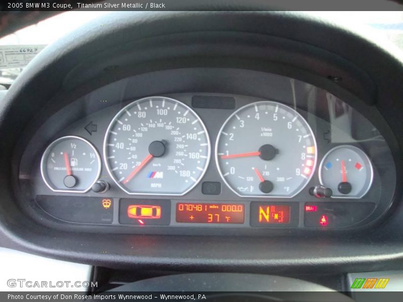 Titanium Silver Metallic / Black 2005 BMW M3 Coupe