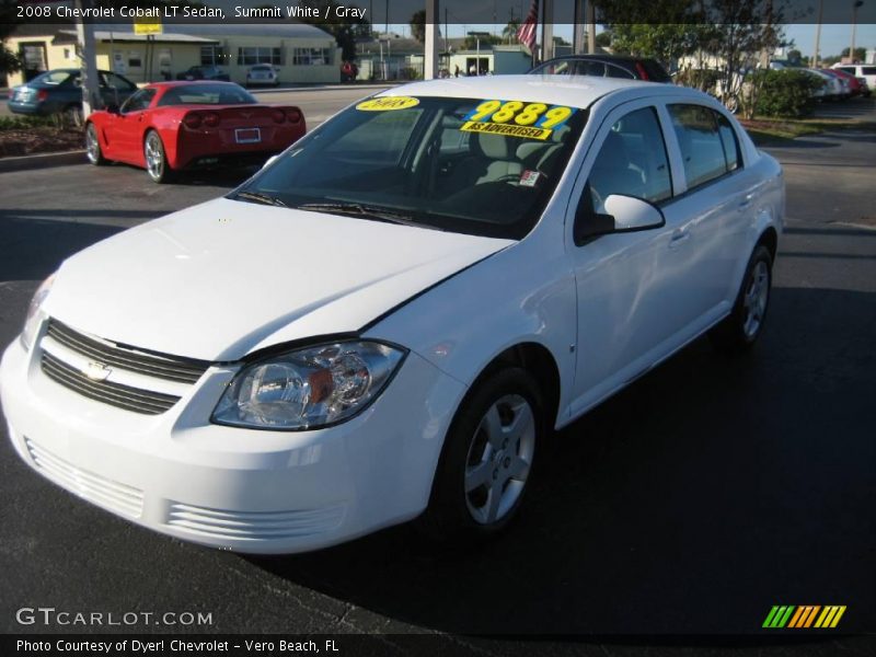 Summit White / Gray 2008 Chevrolet Cobalt LT Sedan