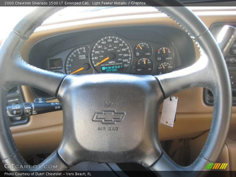 Light Pewter Metallic / Graphite 2000 Chevrolet Silverado 1500 LT Extended Cab
