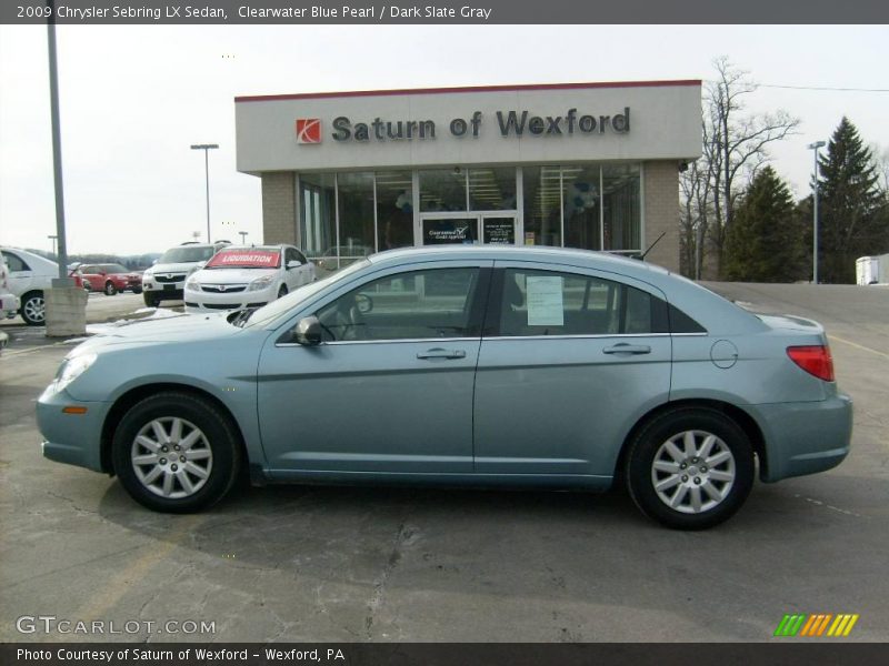 Clearwater Blue Pearl / Dark Slate Gray 2009 Chrysler Sebring LX Sedan