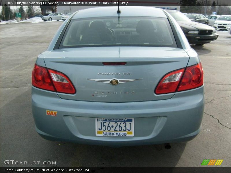 Clearwater Blue Pearl / Dark Slate Gray 2009 Chrysler Sebring LX Sedan