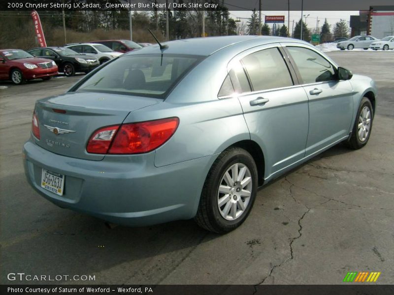 Clearwater Blue Pearl / Dark Slate Gray 2009 Chrysler Sebring LX Sedan