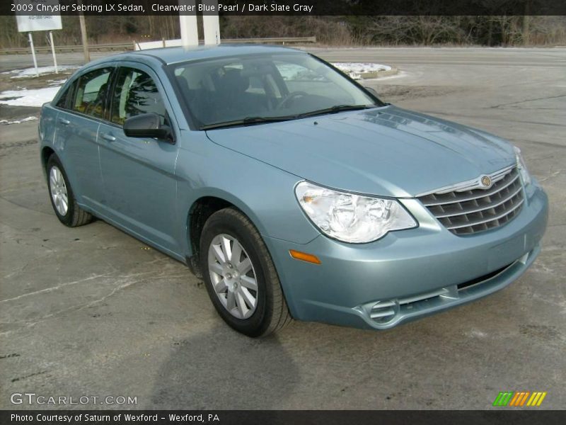 Clearwater Blue Pearl / Dark Slate Gray 2009 Chrysler Sebring LX Sedan
