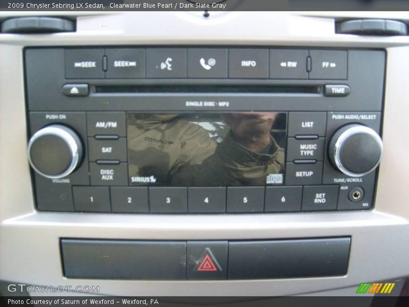 Clearwater Blue Pearl / Dark Slate Gray 2009 Chrysler Sebring LX Sedan
