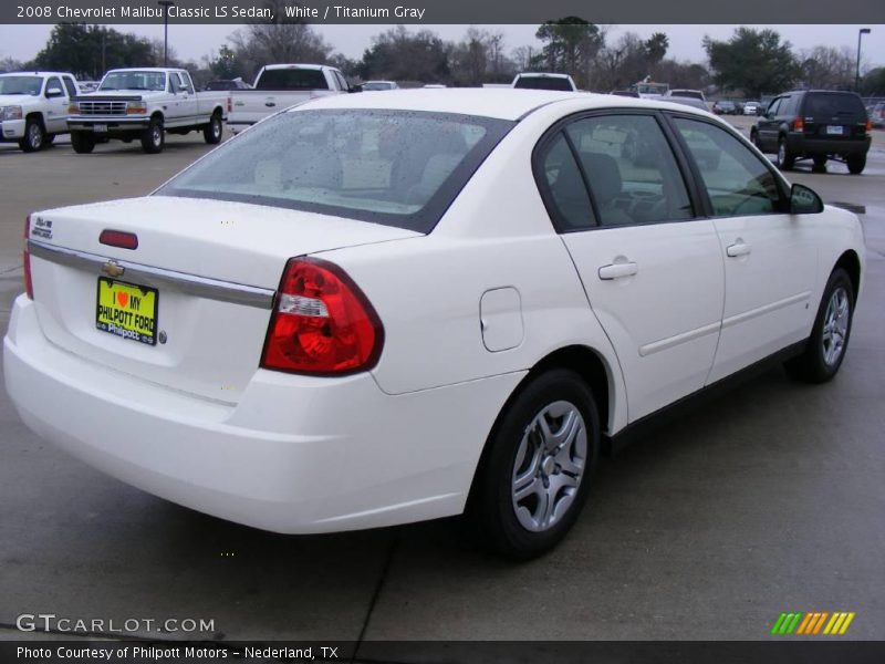 White / Titanium Gray 2008 Chevrolet Malibu Classic LS Sedan