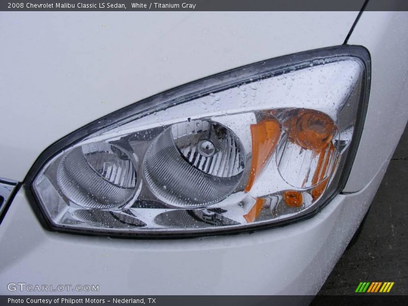 White / Titanium Gray 2008 Chevrolet Malibu Classic LS Sedan