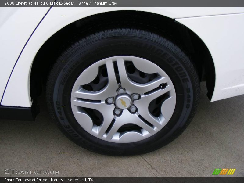 White / Titanium Gray 2008 Chevrolet Malibu Classic LS Sedan