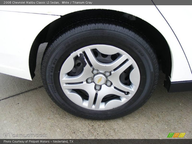 White / Titanium Gray 2008 Chevrolet Malibu Classic LS Sedan