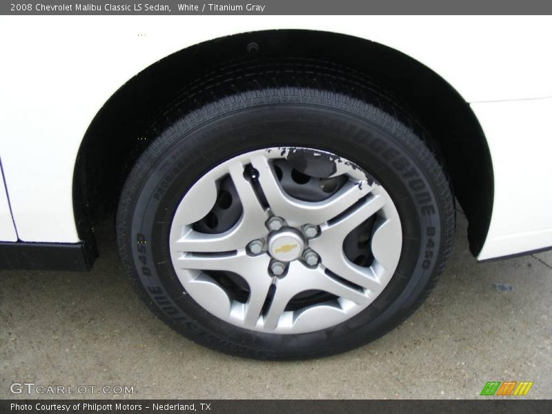 White / Titanium Gray 2008 Chevrolet Malibu Classic LS Sedan