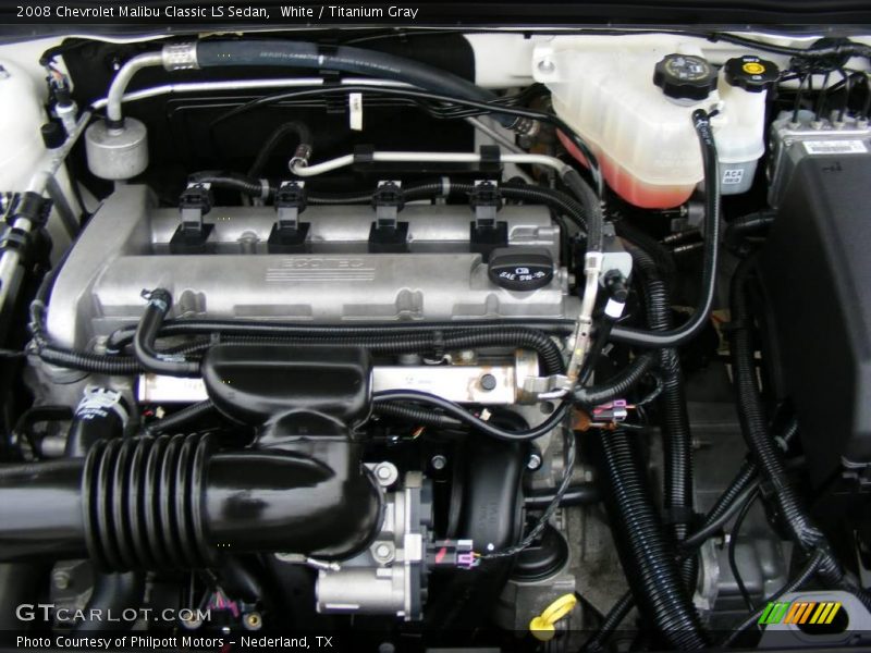 White / Titanium Gray 2008 Chevrolet Malibu Classic LS Sedan