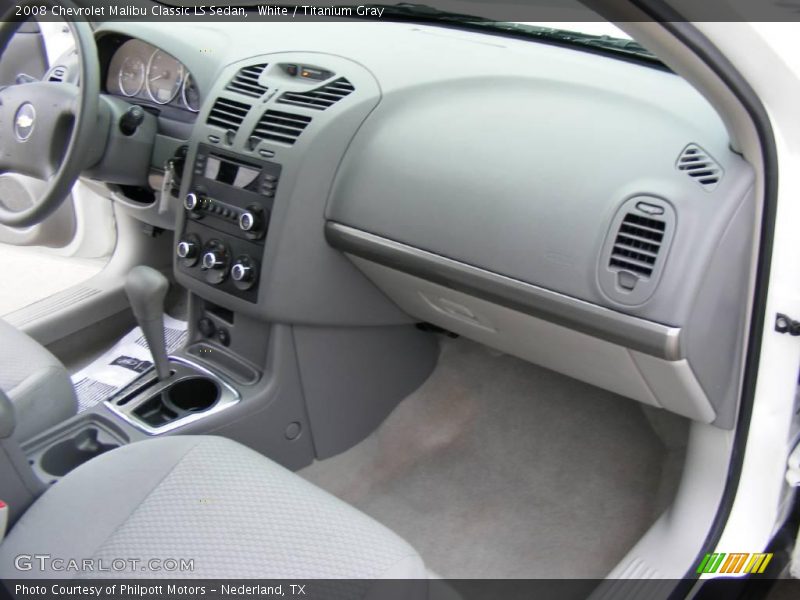 White / Titanium Gray 2008 Chevrolet Malibu Classic LS Sedan