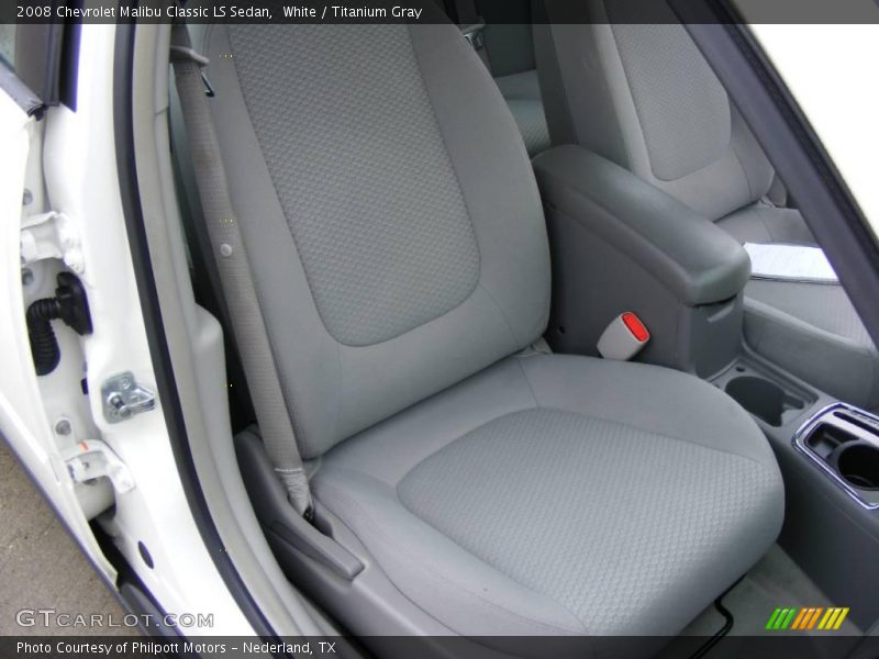 White / Titanium Gray 2008 Chevrolet Malibu Classic LS Sedan