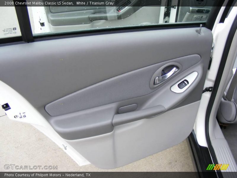 White / Titanium Gray 2008 Chevrolet Malibu Classic LS Sedan