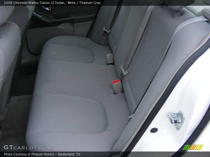 White / Titanium Gray 2008 Chevrolet Malibu Classic LS Sedan