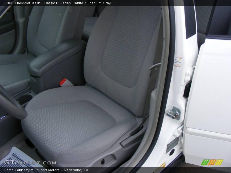 White / Titanium Gray 2008 Chevrolet Malibu Classic LS Sedan