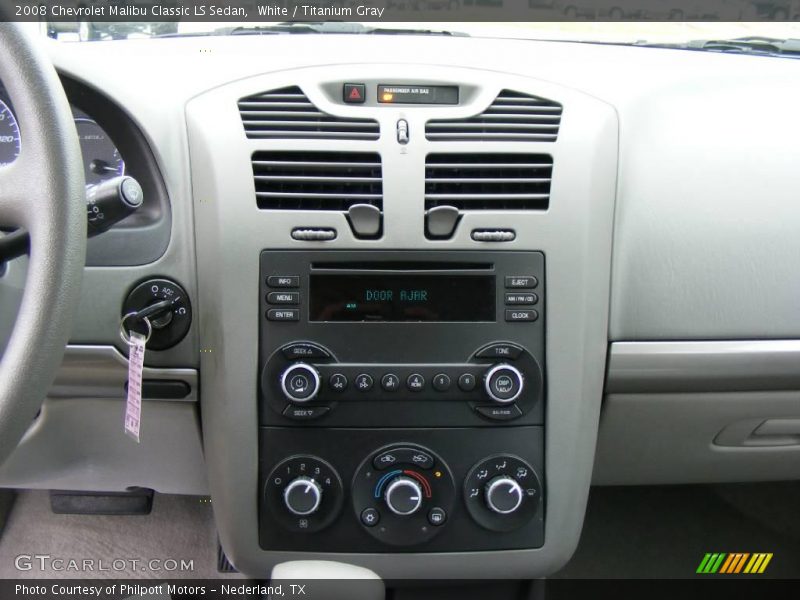 White / Titanium Gray 2008 Chevrolet Malibu Classic LS Sedan