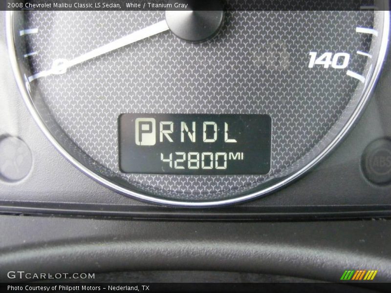 White / Titanium Gray 2008 Chevrolet Malibu Classic LS Sedan