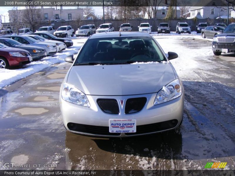 Liquid Silver Metallic / Ebony Black 2008 Pontiac G6 GT Sedan