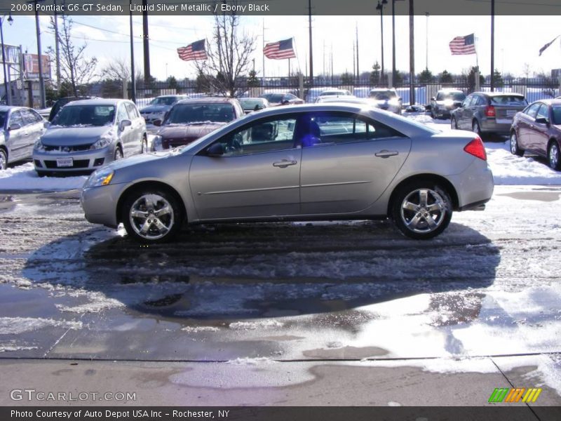 Liquid Silver Metallic / Ebony Black 2008 Pontiac G6 GT Sedan