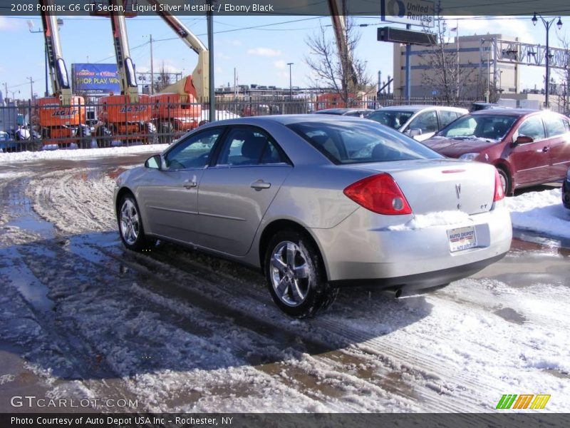 Liquid Silver Metallic / Ebony Black 2008 Pontiac G6 GT Sedan