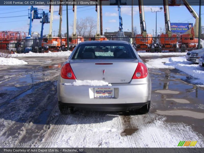 Liquid Silver Metallic / Ebony Black 2008 Pontiac G6 GT Sedan